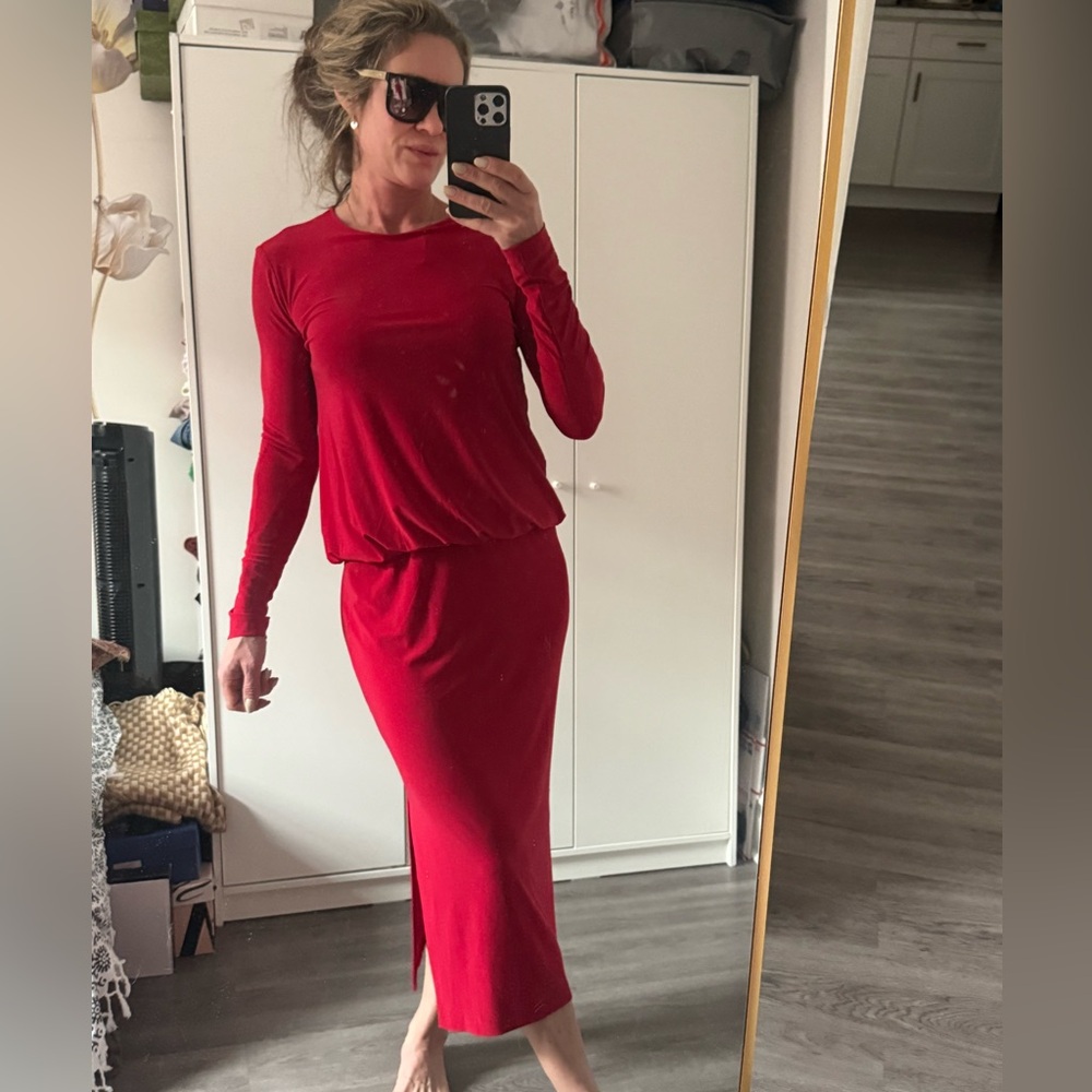 Norma Kamali Red Dress Sz S